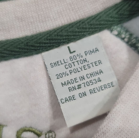 Orvis Men's Crew Neck Pullover Sweatshirt EUC Green Gray Large - Picture 2 of 4